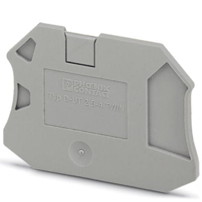 Phoenix Contact End cover; Length: 57.8mm; Width: 2.2mm; Height: 47.5mm; Color: Gray